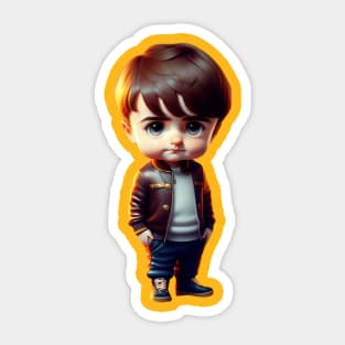 Adorable Daniel Radcliffe Baby Cartoon Sticker